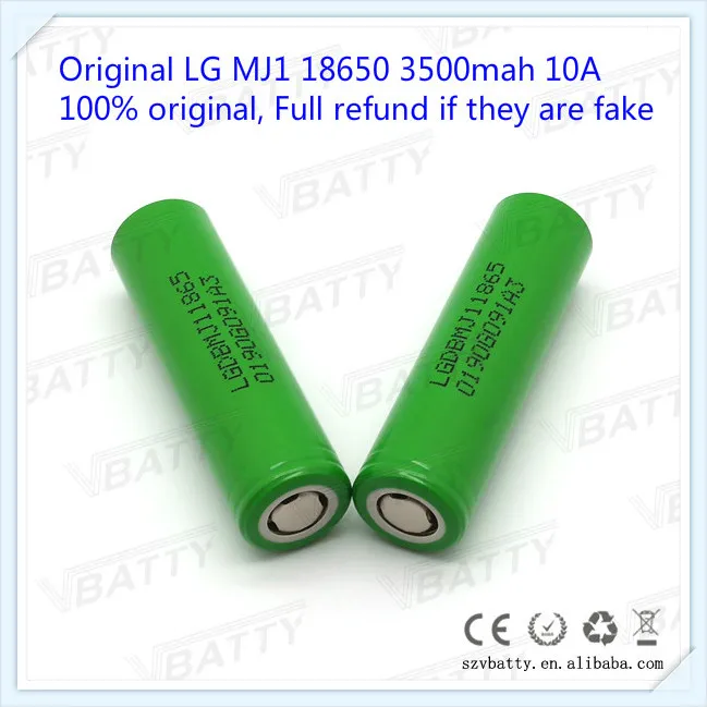 Для LG MJ1 18650 3500mah 10A 3,7 V перезаряжаемый литий-ионный аккумулятор с плоским верхом(1 шт