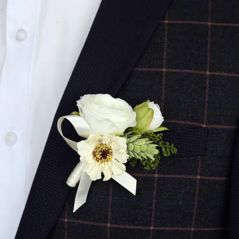 WeddingBobDIY бутоньерка для жениха Мужские бутоны с отверстиями оформления детской