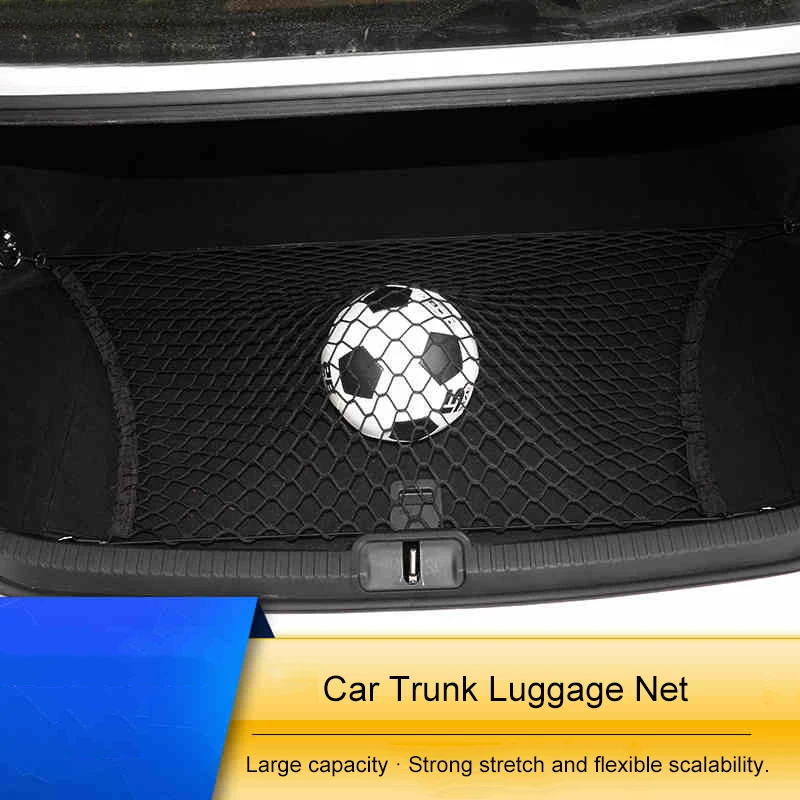 QHCP нейлоновый Автомобильный багажник, багажная сетка, сумка для хранения, сетчатый Органайзер, 1 шт., эластичный карго с 4 крючками для Lexus ES200 260 300H