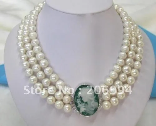 Жемчужное ожерелье с застежкой 3 ряда 7 8 мм|fashion jewellery|jewellery fashionfashion necklace |