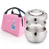 Thermos For Food With Containers Insulated Lunch Box Stainless Steel Lunch Box with Lid Bowl Double-layer Bowl small for Adults ► Photo 2/3