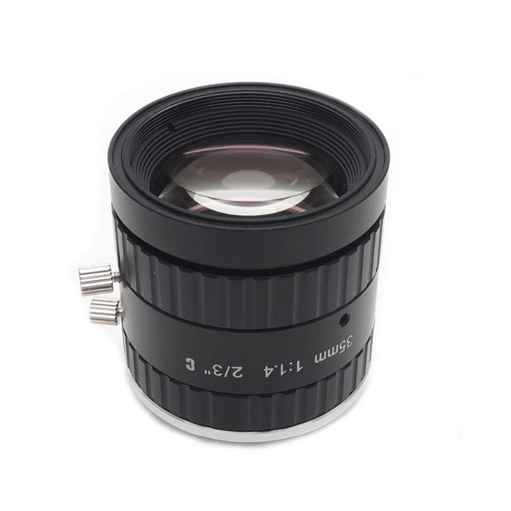 2/3" F1.4 Aperture Industrial Microscope Lens Cmount 35mm Focal Length