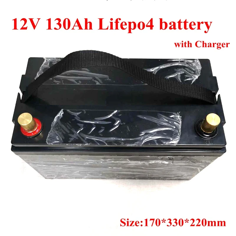 12V 130Ah 100Ah 150Ah LiFepo4 литий Батарея пакет для гольф-кары, RV жилого автофургона autocaravnas аккумулирования энергии+ 10A Зарядное устройство