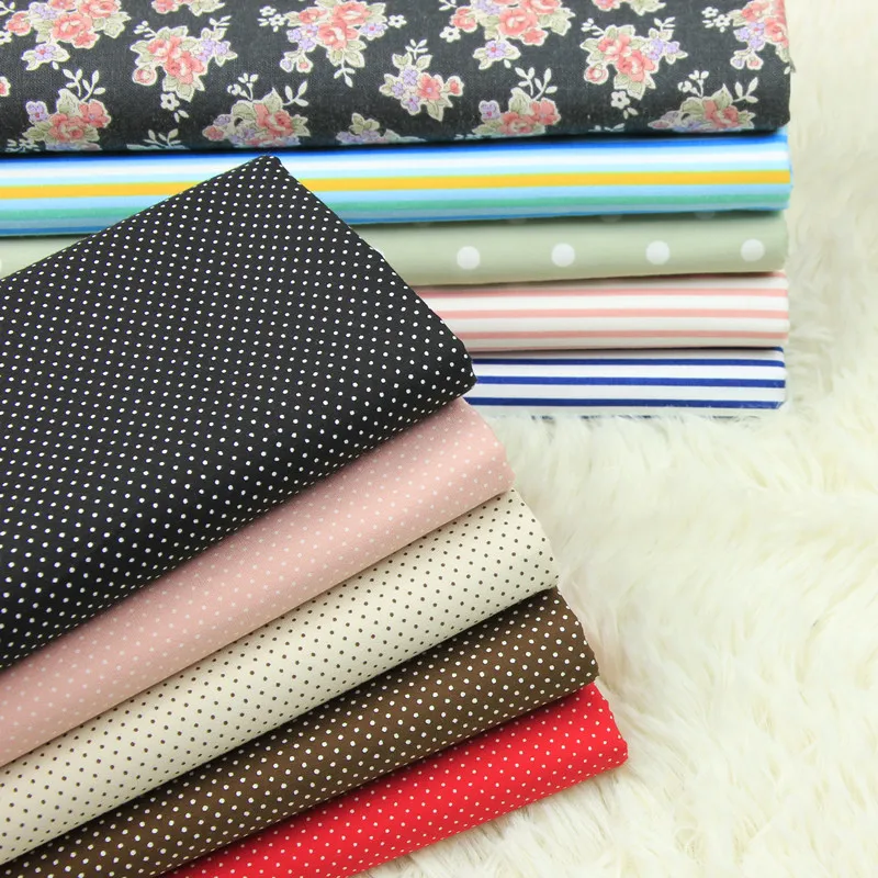

half meter Japanese fabric talasite little round dot stripe print cloth, 100% cotton poplin handmade DIY patchwork garment tissu