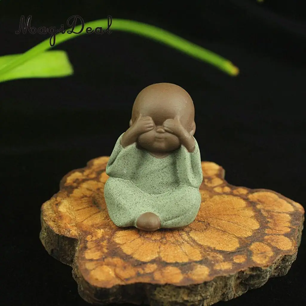 Chinese Kung Fu Tea Pet Little Buddha Monk Statue for Home Tea House Tea Party Decoration