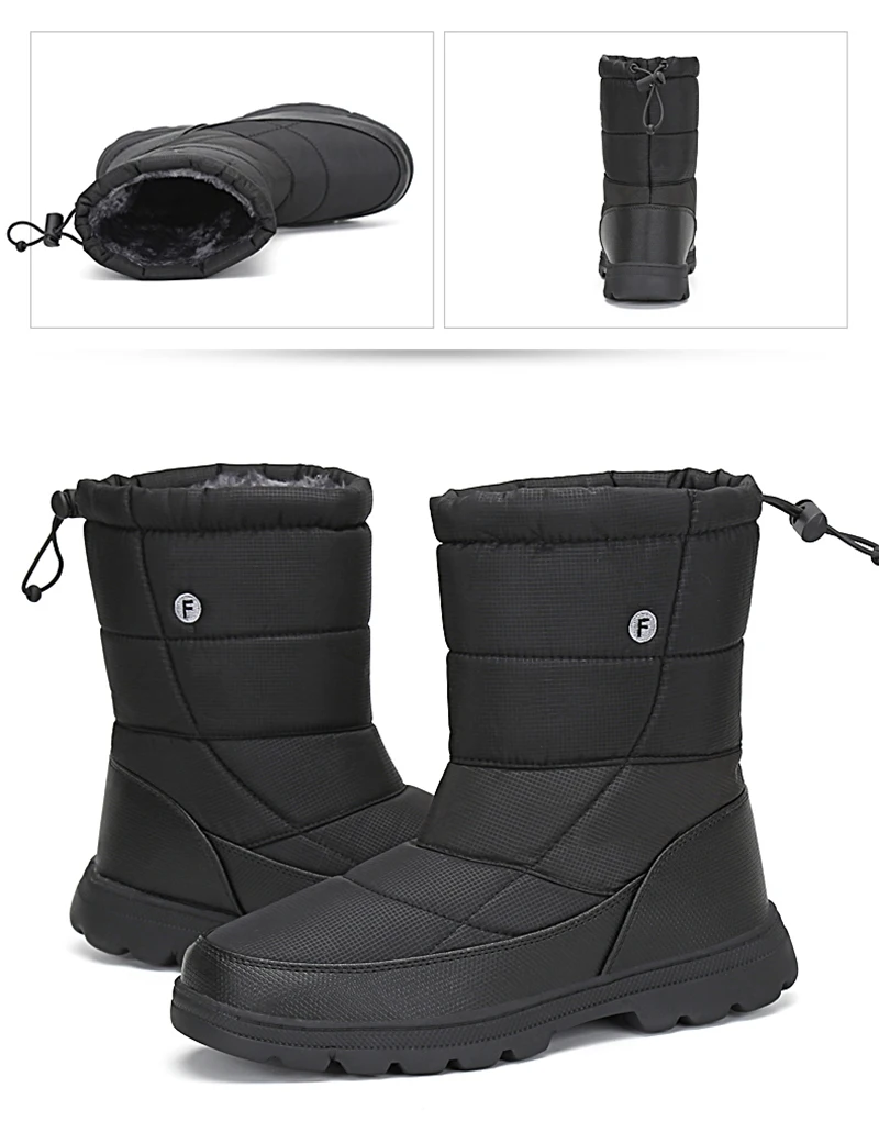 Повседневная мужская обувь; Рождественские Зимние ботинки; Мужская водонепроницаемая защитная обувь; теплые военные ботинки на плоской нескользящей подошве; Zapatos De Hombre