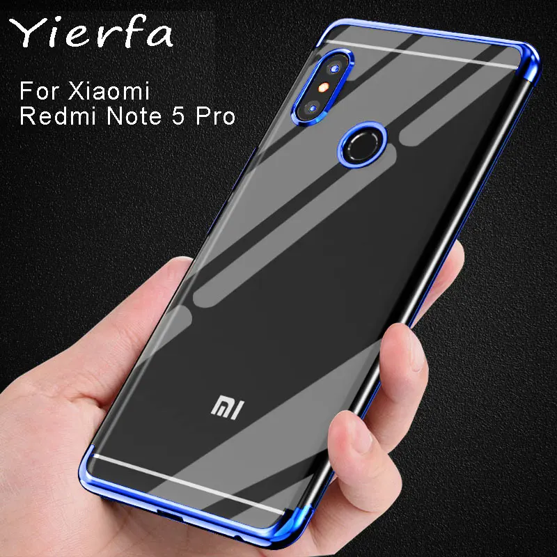

Soft TPU case for Xiaomi Redmi Note 5 Pro case ultra thin transparent plating phone case for redmi note 5 plus case note5 cover