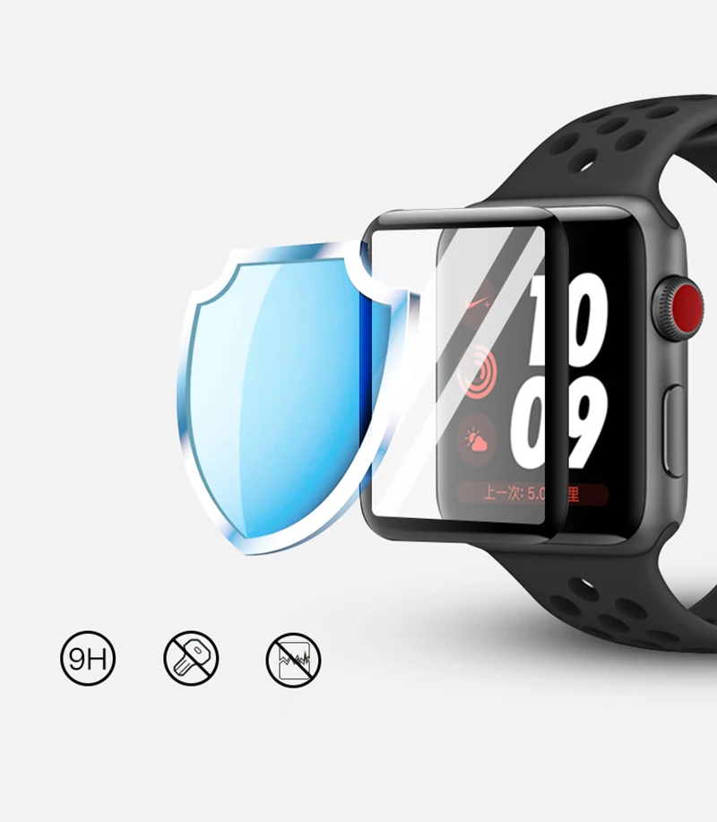 Suntaiho защитная пленка apple watch4 для apple Защитная пленка для часов 5D полное покрытие закаленное Стекло для apple watch 4 44 мм 42/38 мм серии 3 2 защитная пленка