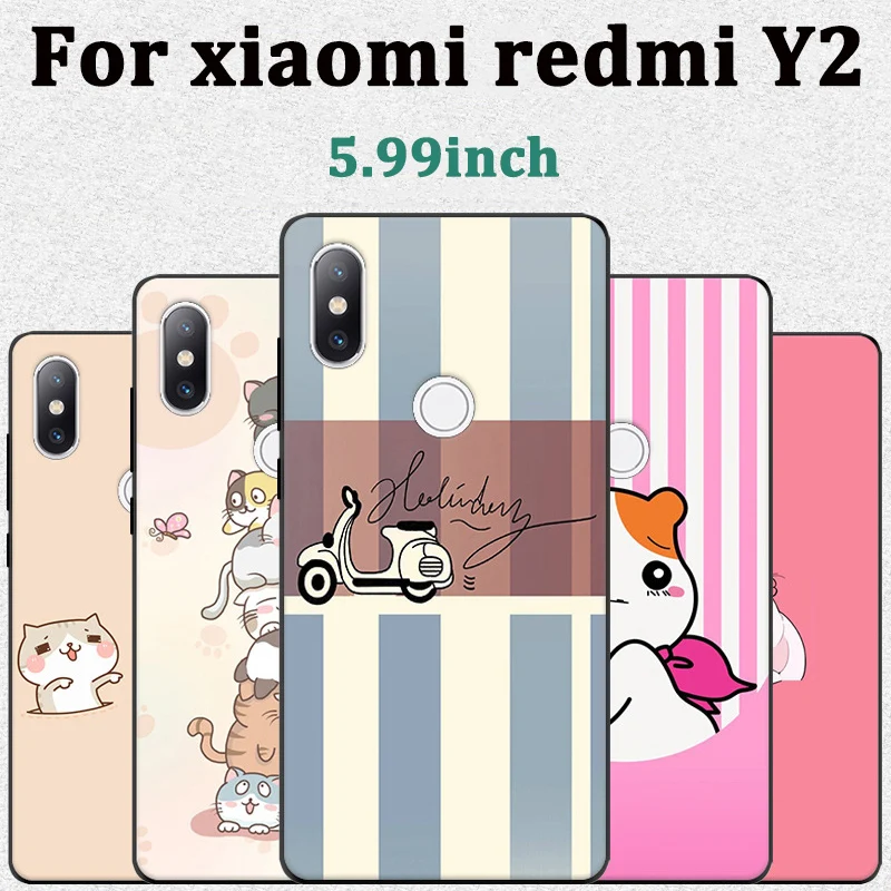Модный милый мультяшный чехол для xiaomi redmi Y2 мягкие силиконовые чехлы Y 2