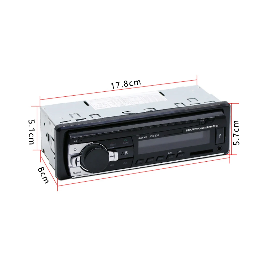 AMPrime JSD-520 Car Radio Bluetooth 12V In-dash 1 Din Stereo Autoradio Player AUX-IN MP3 FM Receiver SD USB SD Car audio Player AMPrime JSD-520 Car Radio Bluetooth 12V In-dash 1 Din Stereo Autoradio Player AUX-IN MP3 FM Receiver SD USB SD Car audio Player