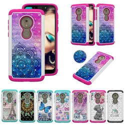 На Алиэкспресс купить чехол для смартфона silicone case for motorola g7 g6 g7 plus g7 power cover 2 in 1 shockproof painted shell for moto g5 us version g6 g7 play case