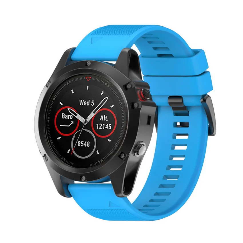 

Wristband watch 2018 Concise Silicagel Soft Quick Release Kit Band Strap For Garmin Fenix 5X GPS Watch 220MM #0703