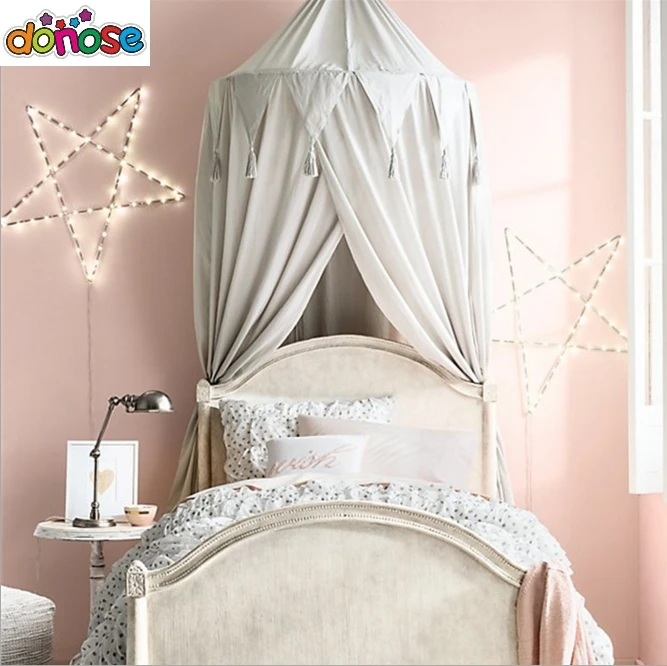 

Play House Tents for Kids Canopy Bed Curtain Baby Hanging Tent Crib Children Room Decor Round Hung Dome Mosquito Net Bed Valance