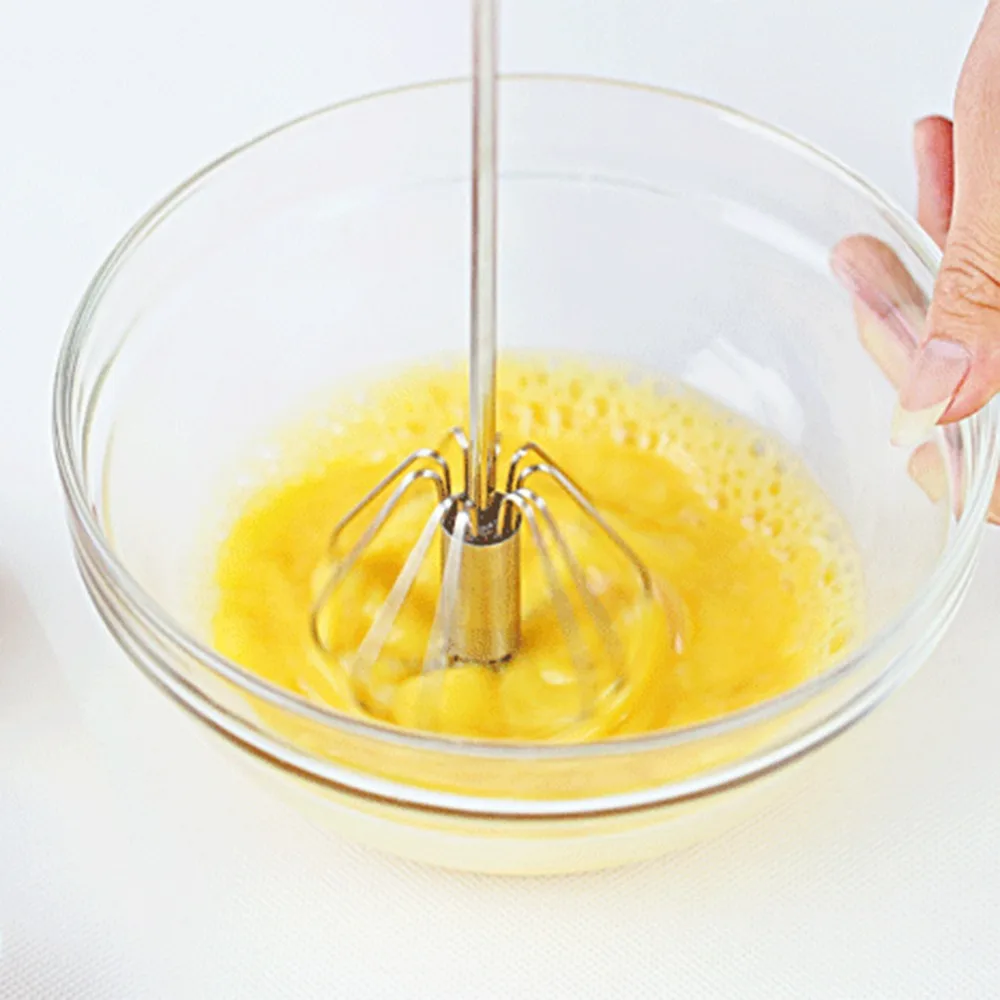 

Semiautomatic Stainless steel Egg Beater Practical Manual Press Stiring Mixer Egg Beater Kitchen Cooking Egg Tools