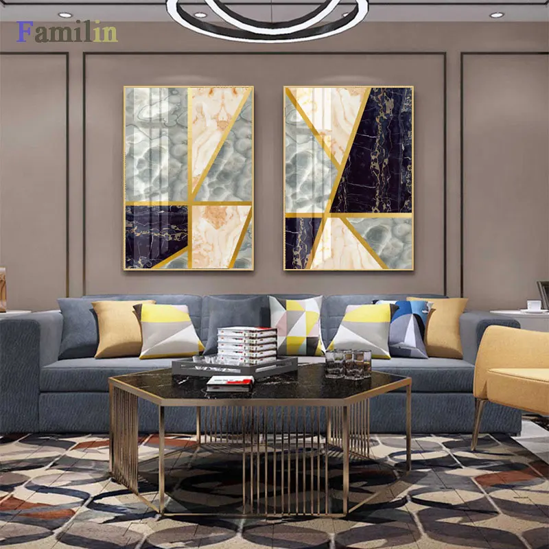 

Abstract Geometric Canvas Paintings Nordic Scandinavian Posters Prints Wall Art Oil Pictures for Living Room Home Decor Unframed