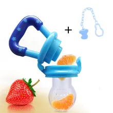 

1pcs Baby Pacifier And Chain Food Feeder Silicone Fresh Fruit Milk Nibbler Feeder Kids Nipple Feeding Safe Nipple Teether Bottle