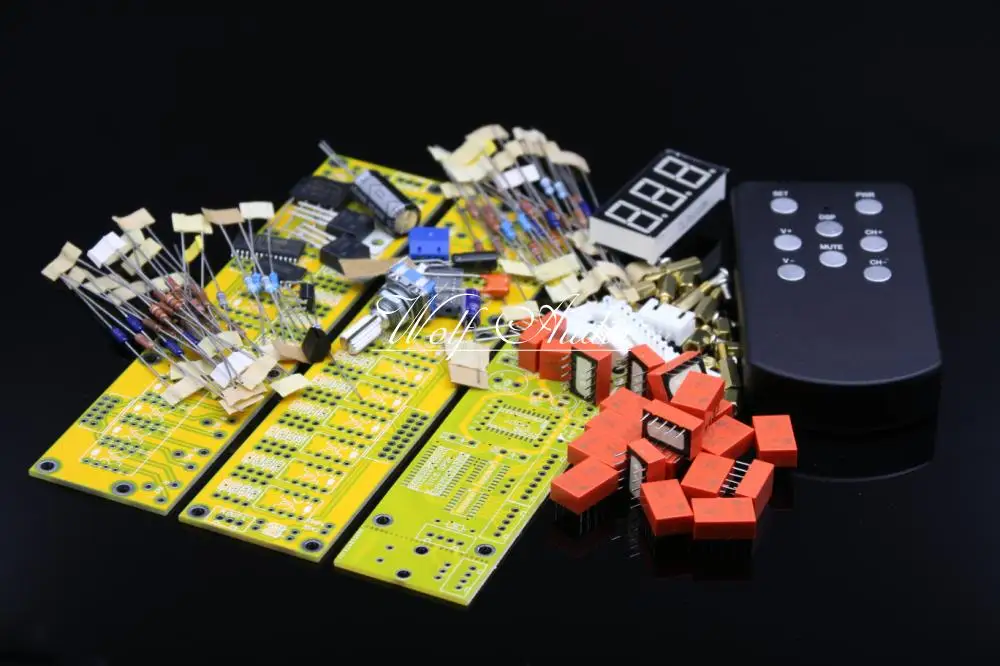 Balance Version JV8 HIFI Remote Control Volume Board Kit 128 Steps 2 Channel 50K Exponential Constant Input Impedance Relay