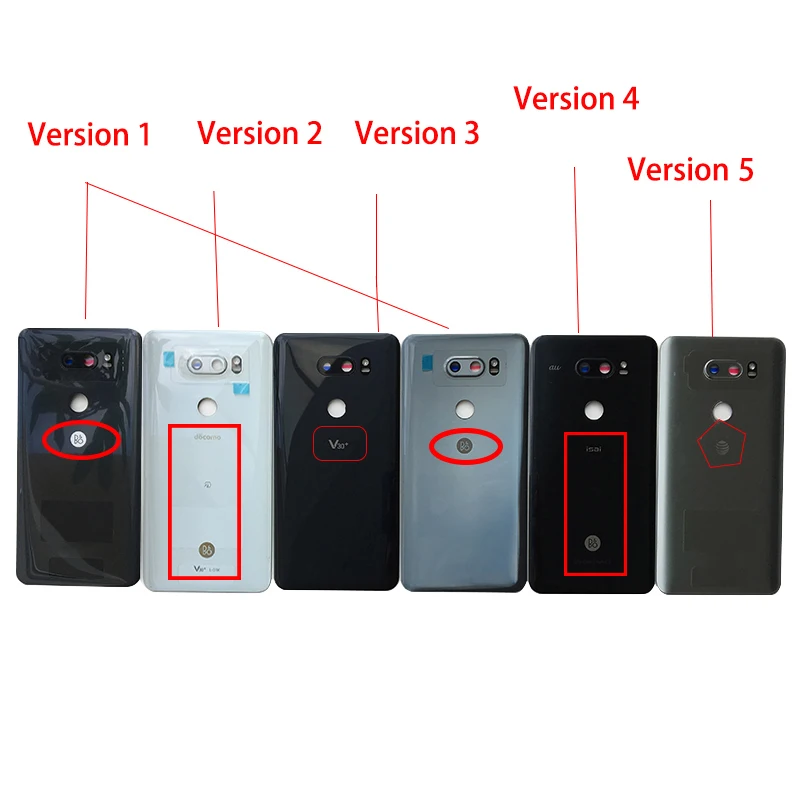 

BINYEAE Original New Glass Rear Housing For LG V30 Back Case Battery Cover With Camera Lens