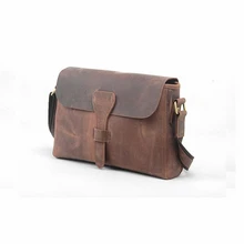 Crazy horse leather men genuine leather handbag laptop men’s briefcase tote men messenger bags shoulder vintage mens bag LI-907
