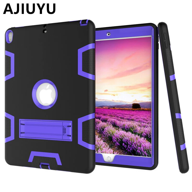 Ajiuyu For Ipad Pro 10 5 Inch Case Cover Pro10 5 Armor Shockproof Heavy Duty Silicon Cases Pc Stand Case Smart Protective Shell For Ipad Smart Casesmart Cover Aliexpress