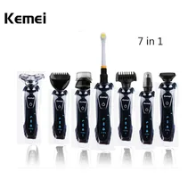 Kemei KM-8867 электрическая перезаряжаемая 3D бритва моющаяся Бритва для мужчин триммер для бороды бритвенный станок Barbeador 7 в 1