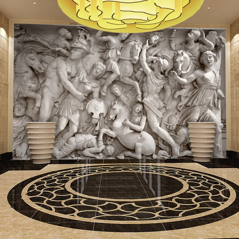 Пользовательские 3D фото обои европейские ретро римские статуи Искусство Настенная Фреска Ресторан гостиная фоны с диванами настенная бумага Фреска 3D