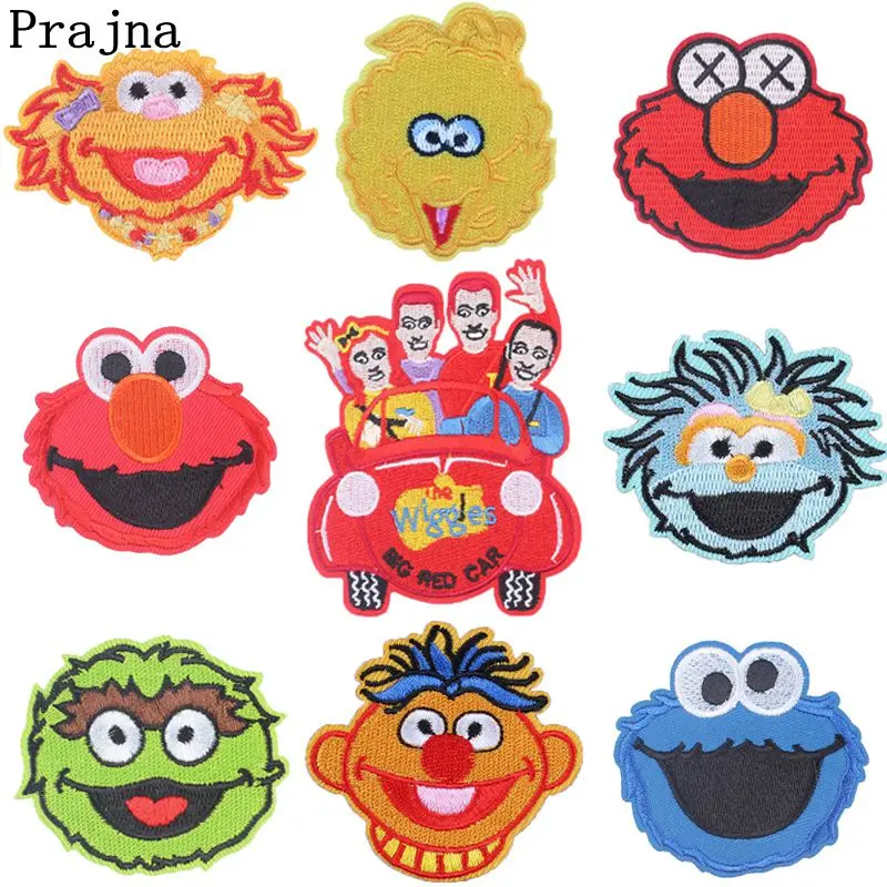 

Prajna Sewing Fabric Patches Sesame Street Embroidered Patches Iron On Appliques Cute Cartoon Patches For Clothing Wholesale New