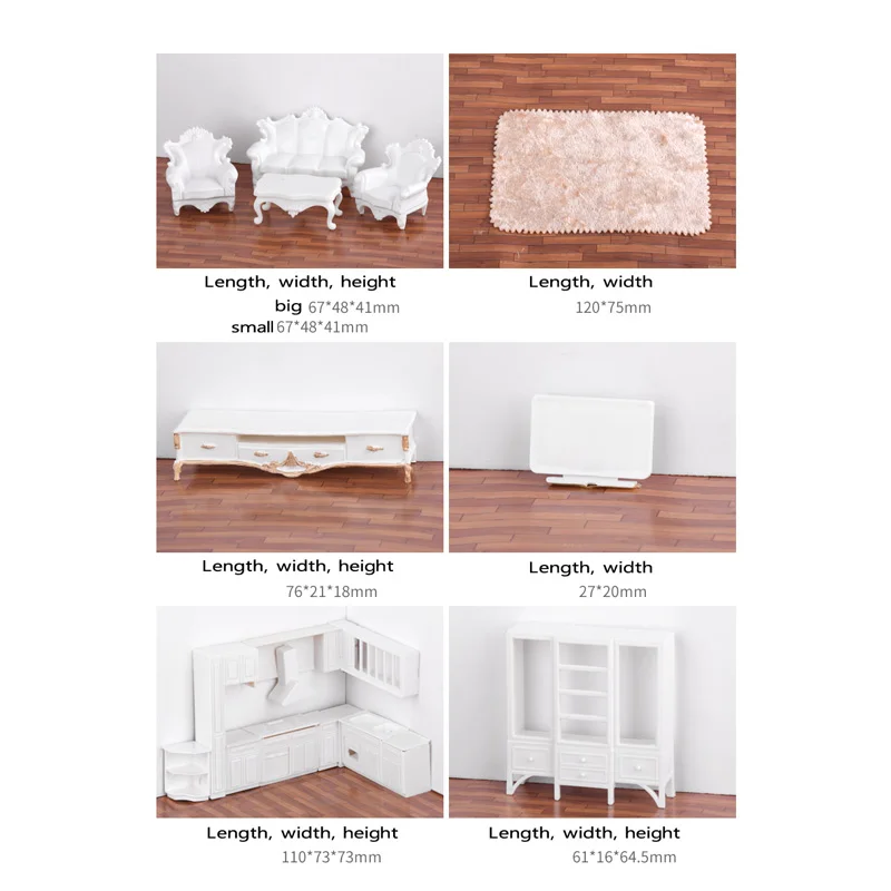 37*Carpet Model Furniture TV Cabinet Washing Machine Refrigerator Air Conditioning Doll House Pretend Play Toys |