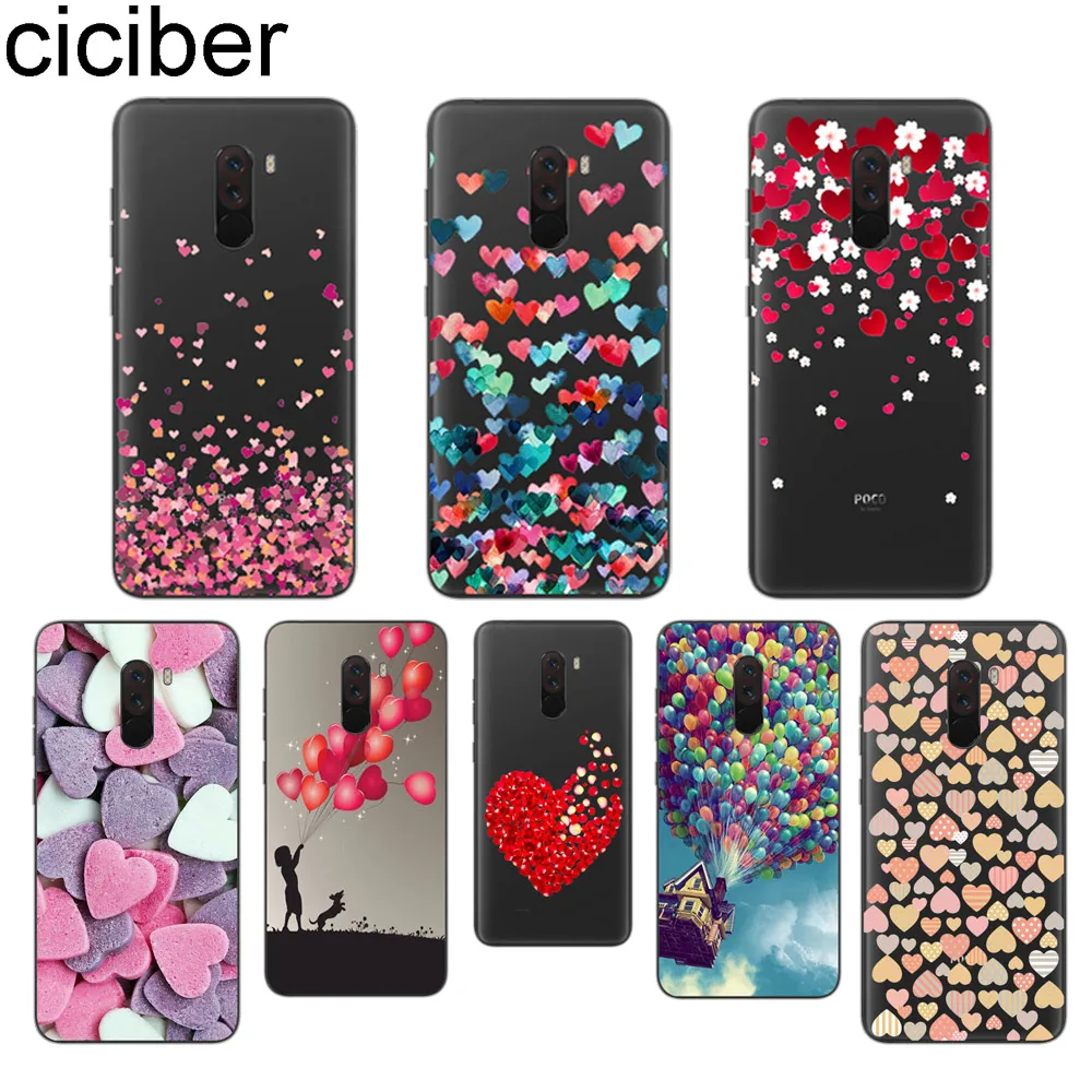 

ciciber Love For Xiaomi A1 A2 8 6 5 X 5C 5S Plus Lite SE Poco Phone F1 Cover Clear Soft TPU for MIX MAX 3 2 1 S Pro Phone Cases