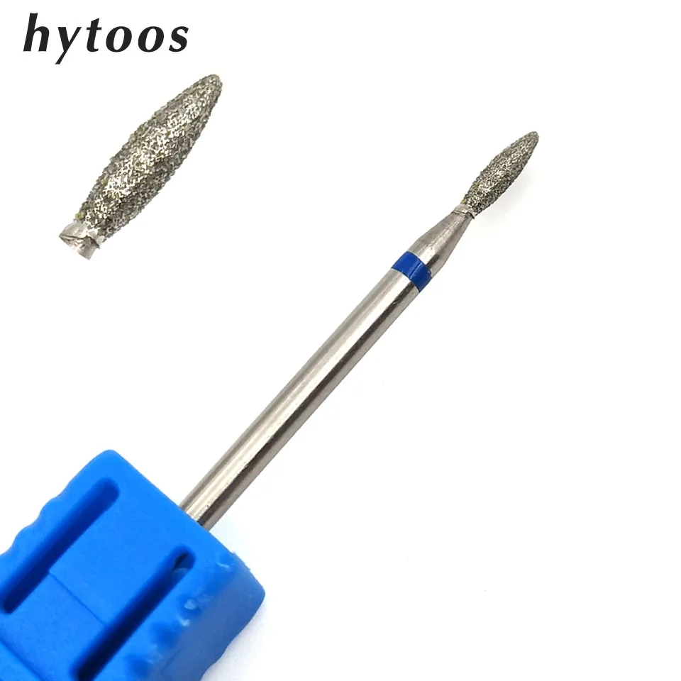 

HYTOOS Diamond Nail Drill Bit 3/32" Rotary Burr Cuticle Clean Manicure Cutters Electric Drill Accessories Nail Mills Tools