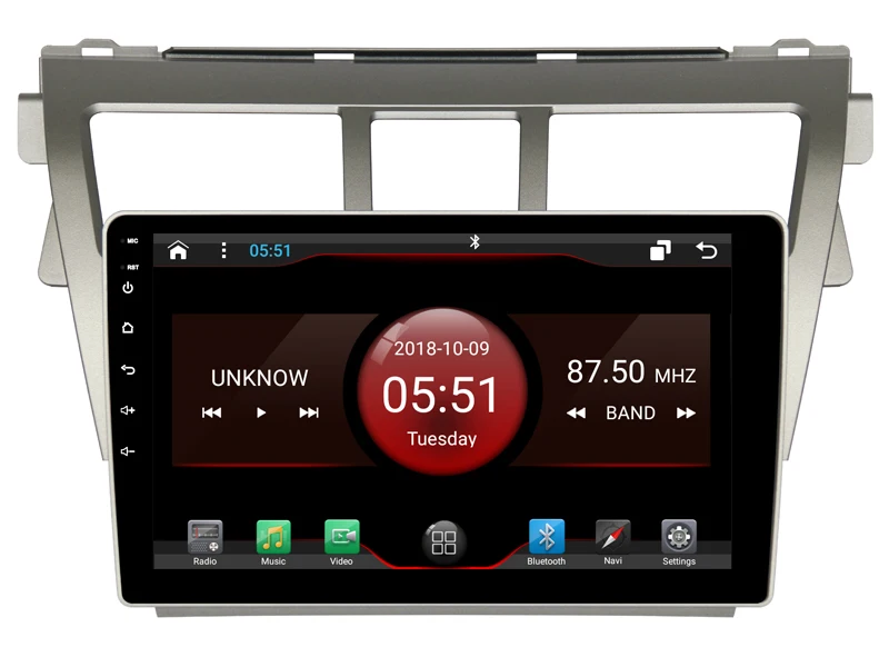 Top Elanmey android 8.1 car radio for toyota Vios 2007-2013 car accessories DSP device Gps Navi multimedia bluetooth camera headunit 2