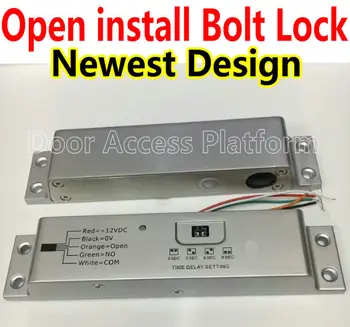 

5 cables with 0, 3, 6, 9 seconds time relay adjustment Outside Surface mounted Drop Bolt Lock for Door Access controller NC lock