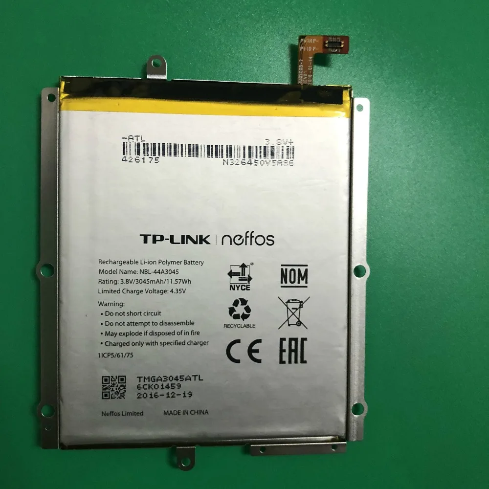 Новинка 3045 mAh/11.57Wh 3 8 V NBL 44A3045 сменная батарея для neffos C5 Max TP702A B C E литий ионная
