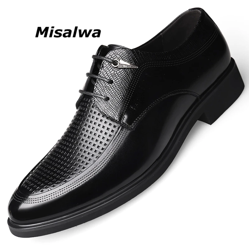 

Misalwa 45 46 Men's Oxford Dress Shoes Summer Spring Height Increased Male Wedding Office Ceremony Shoes Gentleman Suit Footwear