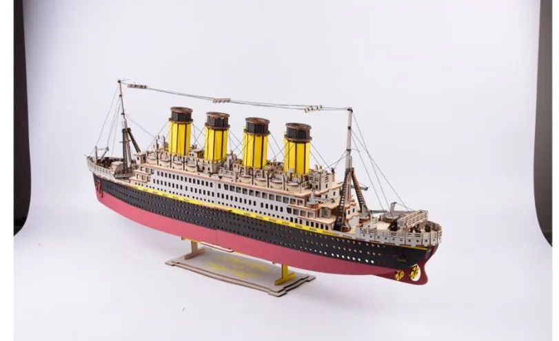 Titanic модель круизного корабля строительный блок DIY 3D Деревянный Комплект Детские игрушки подарок