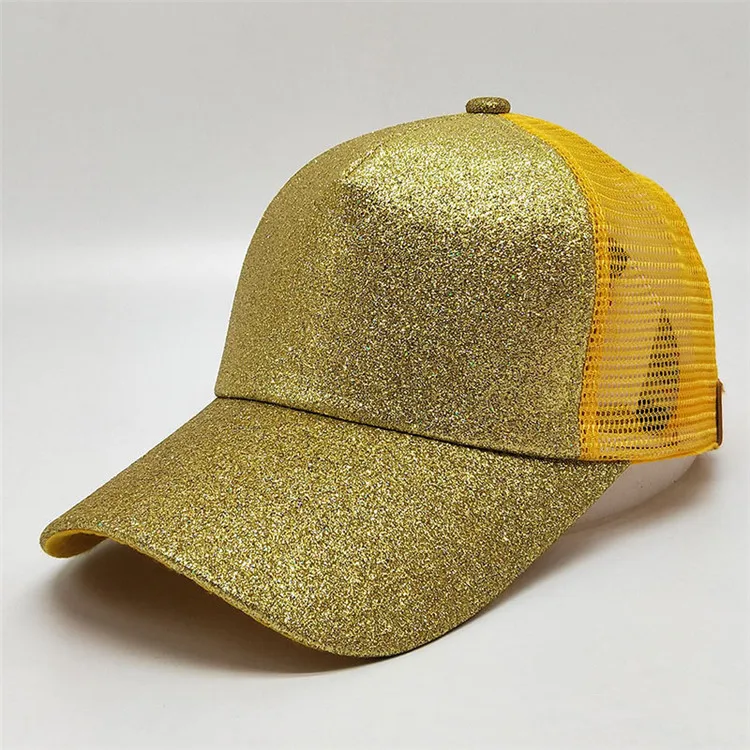 2018 New Female Summer Horse Tail Cap Girls Fashion Sequins Open Hat Summer Sunshade Beautiful Peaked Cap ACB25 (15)