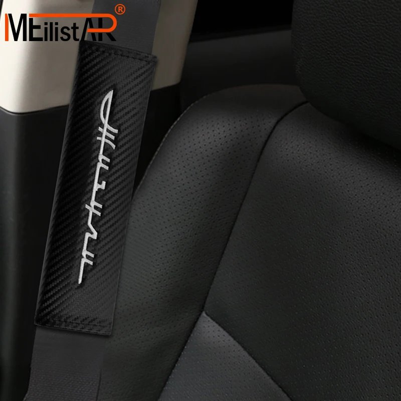 

1pcs Excellent Carbon fiber seat belt Protection cover Car badge shoulder pad For Vespa Piaggio PX 125 LX50 150 180 Car styling