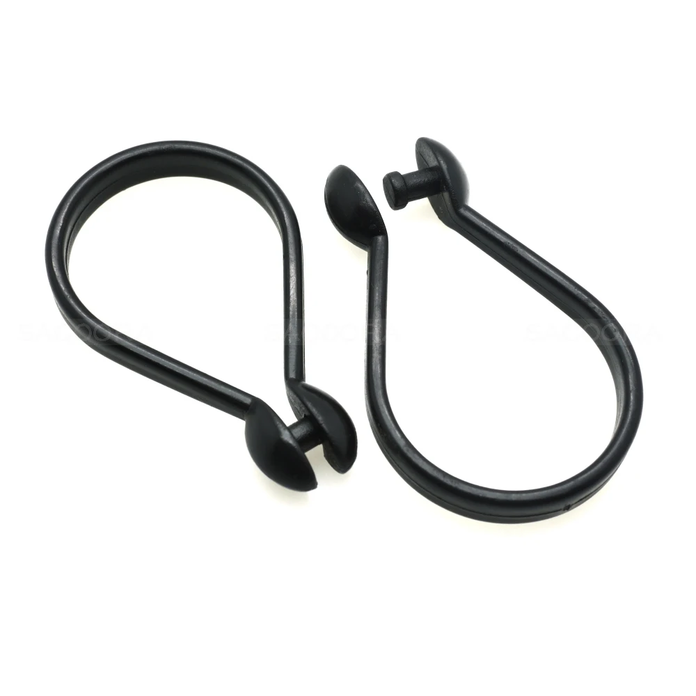

50pcs/pack 56.5*34.5mm Practical Plastic Sliding Shower Curtain Ring Snap On Button Clip