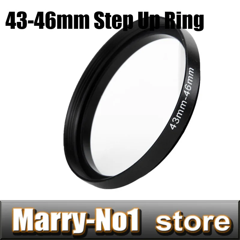 Free shipping Black Step Up Filter Ring Lens Ring 43mm to 46mm 43mm