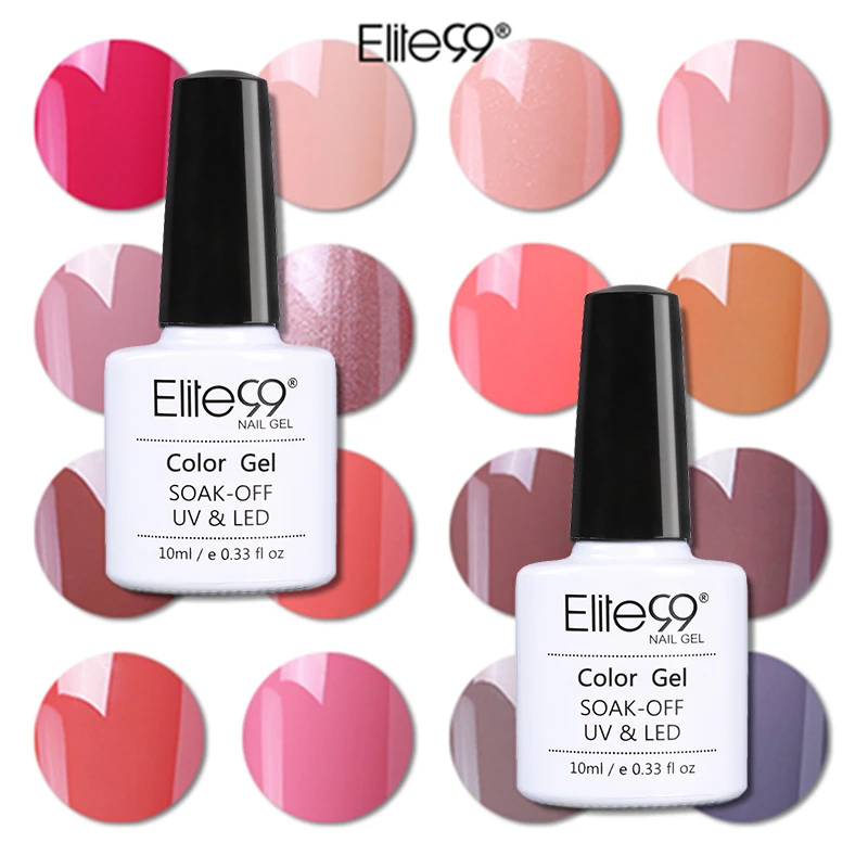 

Elite99 10ml Soak Off Nude Colors UV Nail Gel Long Lasting Nail Polish Semi Permanent Nail Gel Varnish All 48 Colors Wholesale