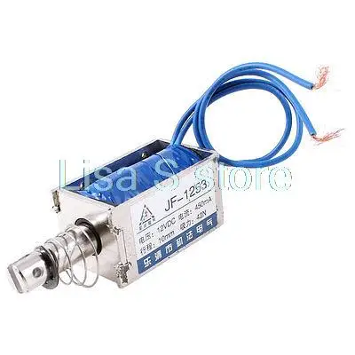 

10mm Stroke 4.2Kg Force Pull Type Open Frame Solenoid Electromagnet DC 12V 0.45A