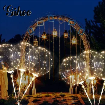 

18/24 inch Clear Bubble Balloon With 3M Led Strip Copper Wire Luminous Led Balloons wedding Decor birthday party Supplies