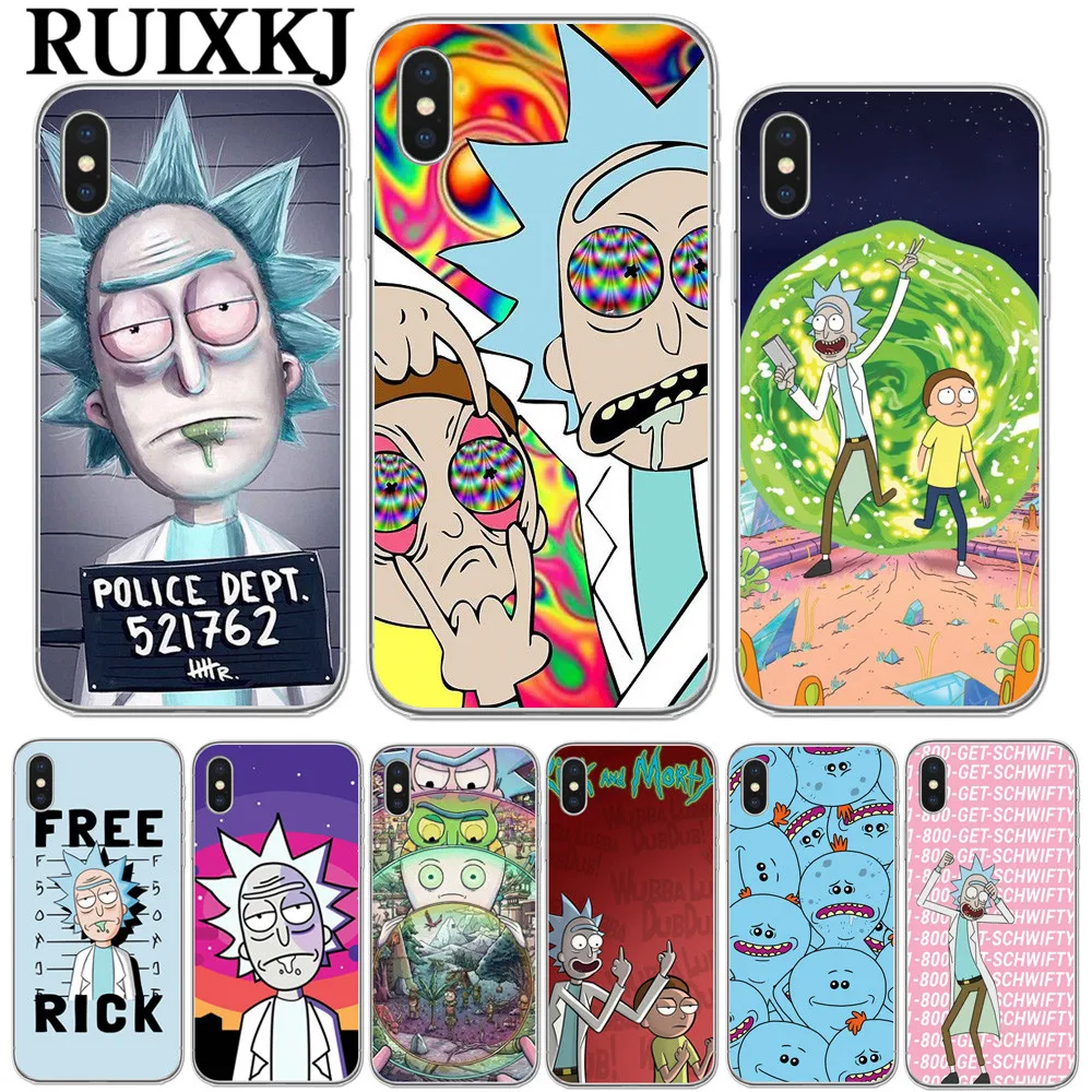Rick And Morty Phone Case Cover For iPhone X 10 8 8Plus 7 7Plus 6 6S