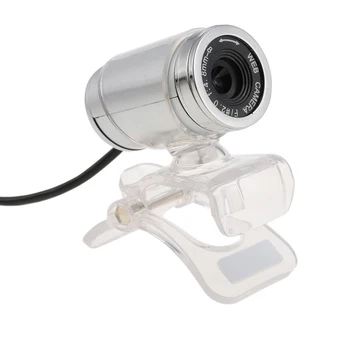 

USB2.0 12 Megapixel HD Camera Web Cam with MIC Clip-on 360 Degree USB 2.0 for Desktop Skype Computer PC Laptop Transparent
