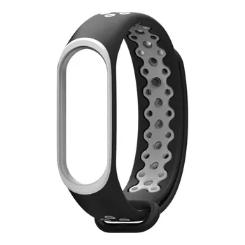 

Air Hole Pattern Two-tone Sports Smart Watch Wristband Durable Slim TPU Anti-off Bracelet Accessories For Xiaomi Mi Band 4
