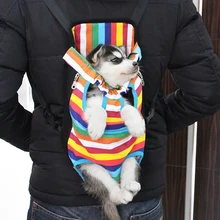 Мода собака, несущая Рюкзак дышащий Открытый Дорожная сумка собаку спереди мешок мелких домашних животных двойной Сумка Pet щенок Перевозчик