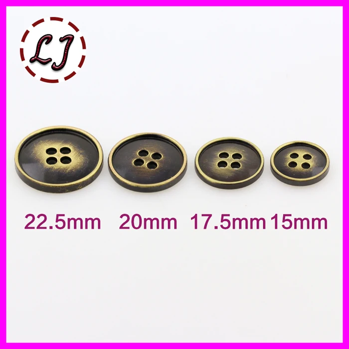 

New arrived 10pcs/lot high quality metal button bronze old silver sewing button for jacket seweat overcoat garment accessories