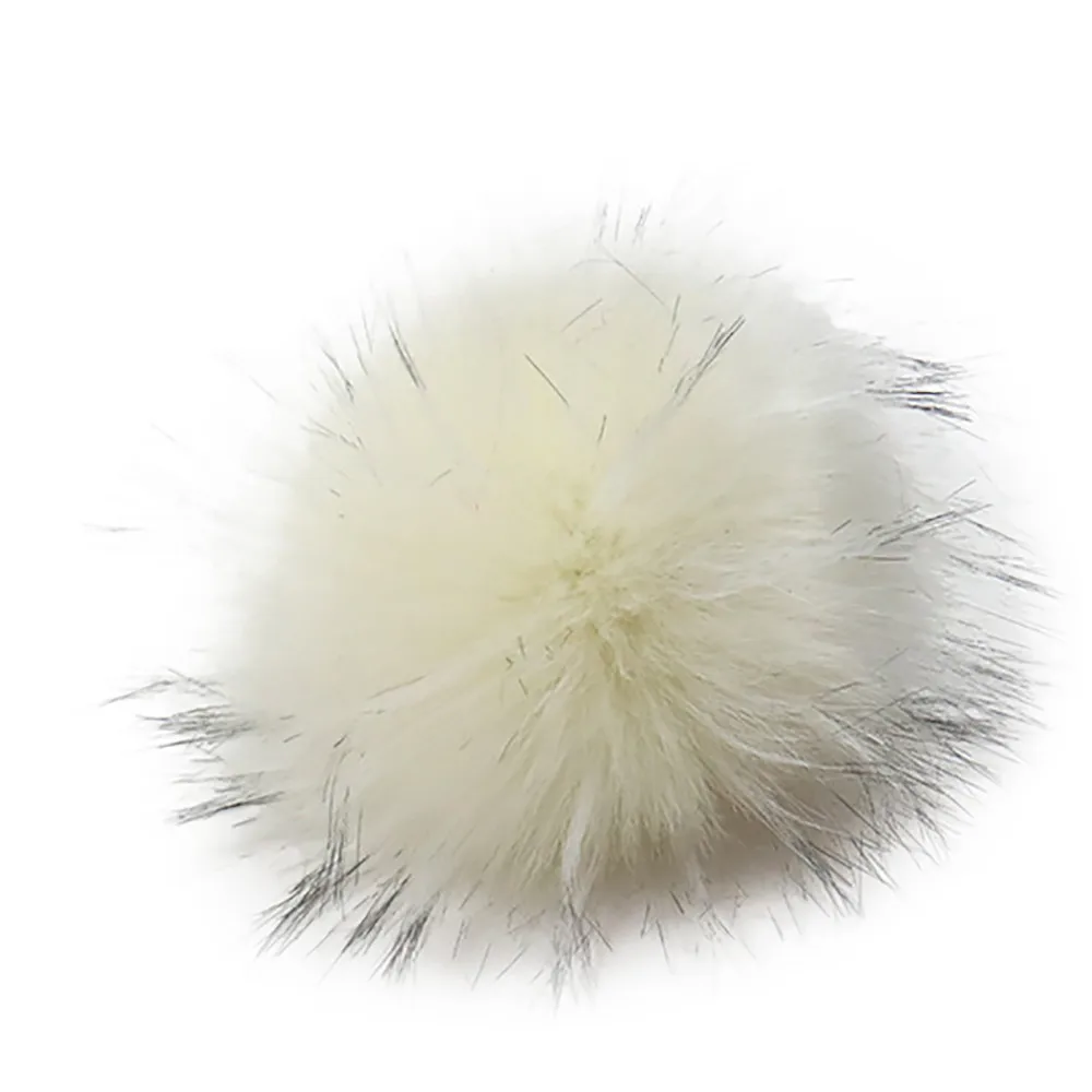 I Fashion Cute DIY Knitting Hats Accessires-Faux Fake Fur high quality Pom Pom Ball with Elastic Band - Цвет: I