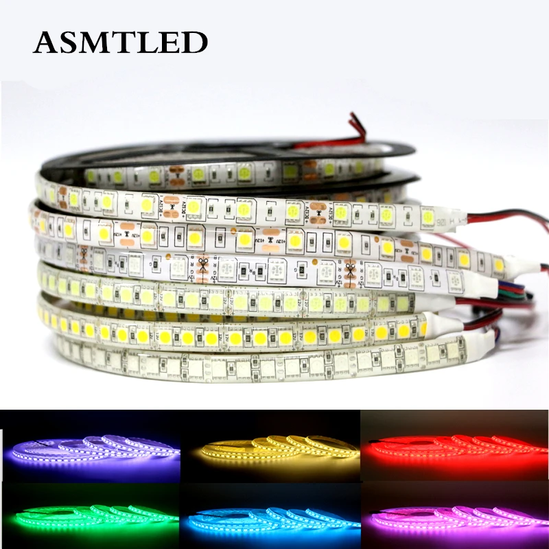 

5M 300Leds 600Leds Waterproof RGB Led Strip Light 5050 DC12V 60 120Leds/M Flexible Light Led Ribbon Tape Home Decoration Lamp