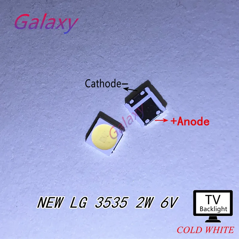 100 шт. LG Innotek светодиодный Светодиодный подсветка 2 Вт 6 в 3535 холодный белый ЖК-подсветка для ТВ приложения LATWT391RZLZK
